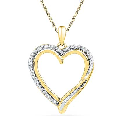 "18 Kt Gold Flawless Heart Diamond Pendant - Ph017934 - Click here to View more details about this Product